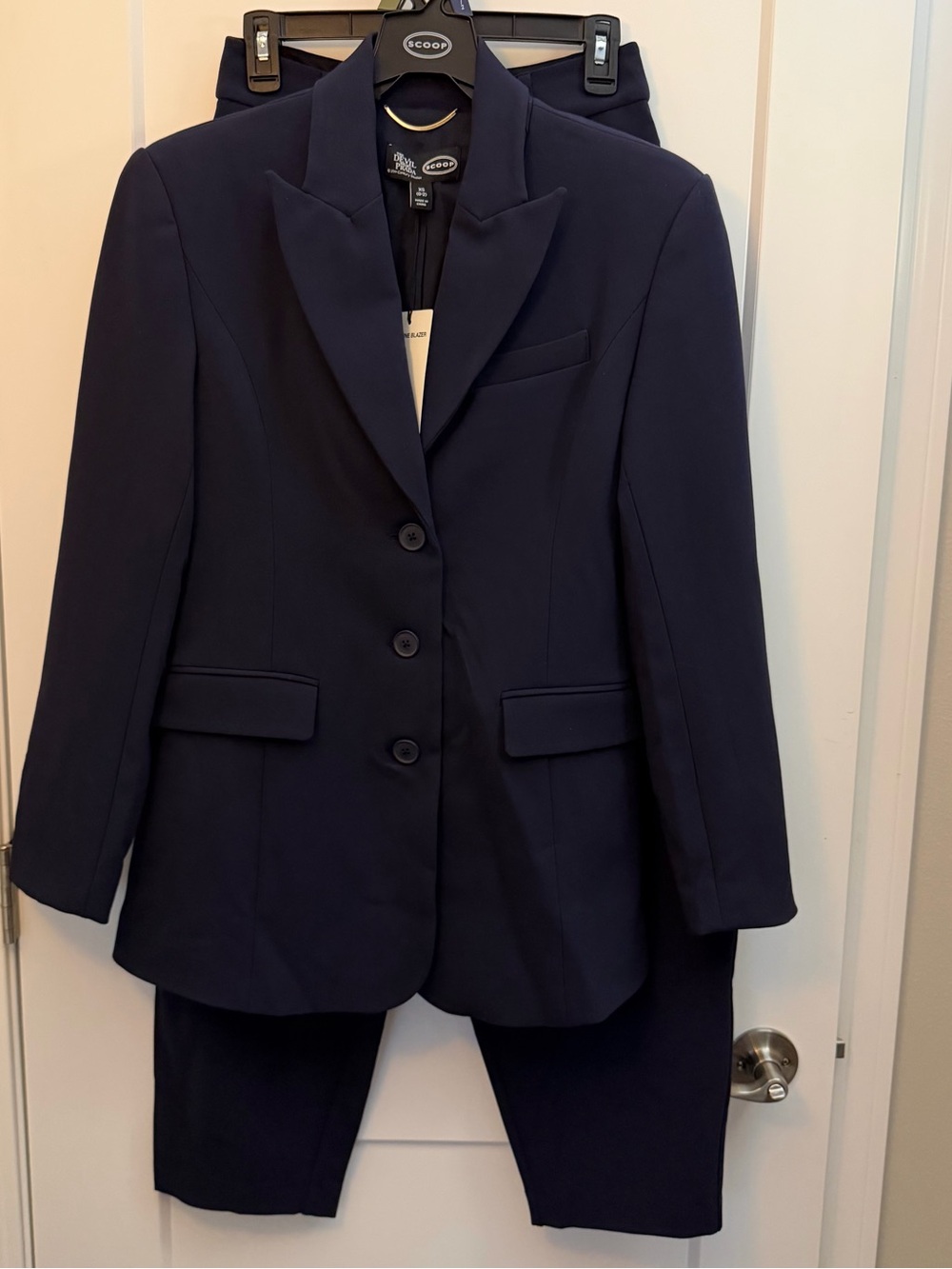 XS suit -  Scoop Classic Tailored Blazer & Trouser Set - Navy